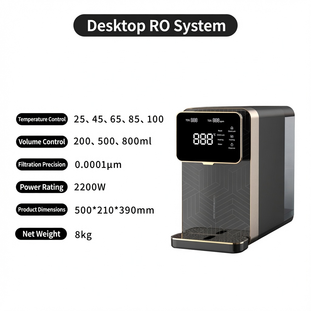 Countertop Water Dispenser with RO Filtration & Instant Hot Water | Watpur