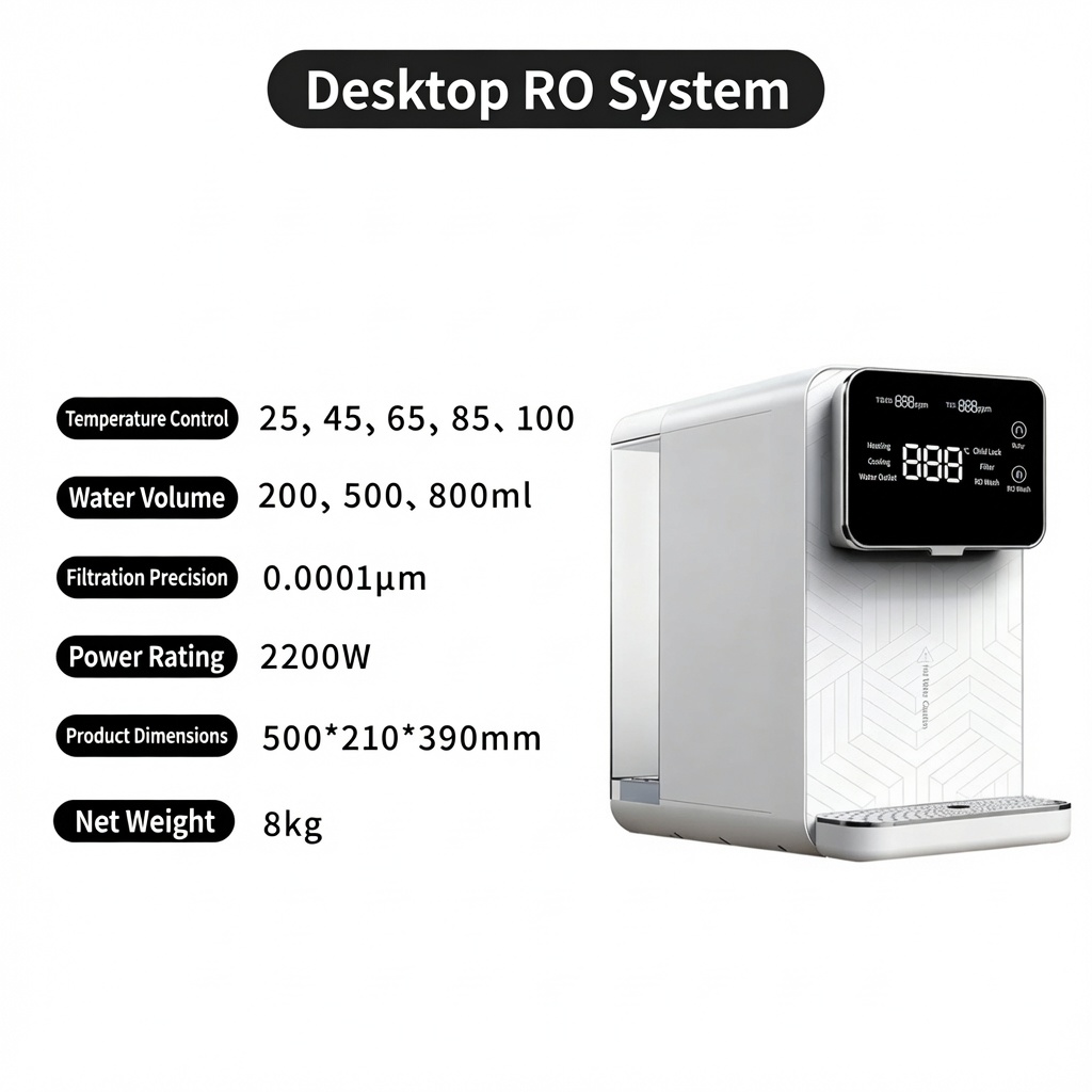 Countertop Water Dispenser with RO Filtration & Instant Hot Water | Watpur